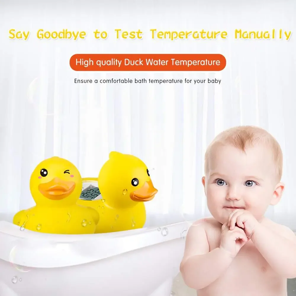 Baby Bath Thermometer & Time Duck Floating Digital Water Temperature Safety Toy